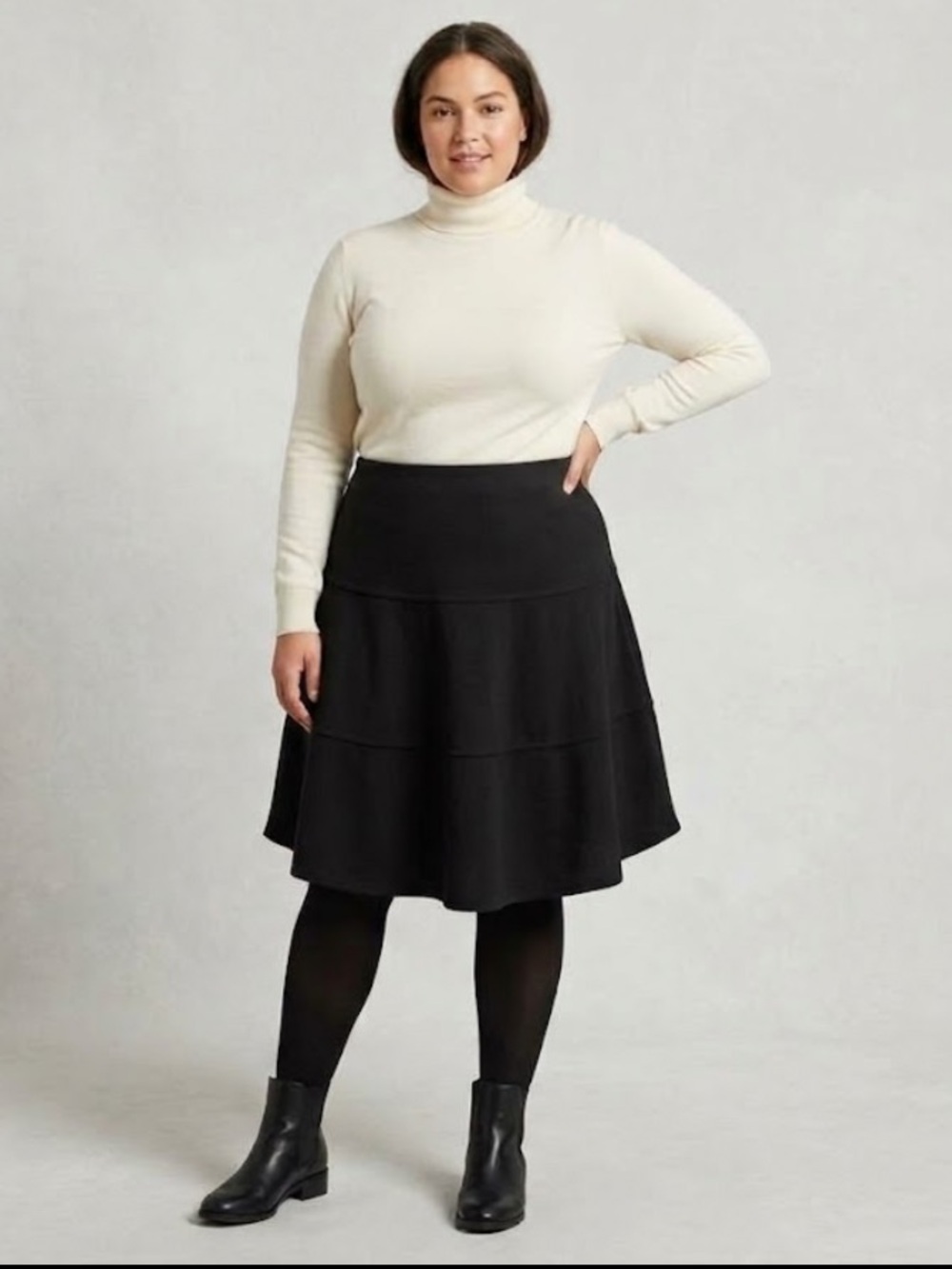 Black A-Line Skirt Size XL NWT